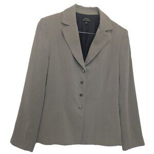 Giorgio Sant'Angelo Women's Size 8 Relaxed Taupe Grey Beige Blazer Suit Jacket